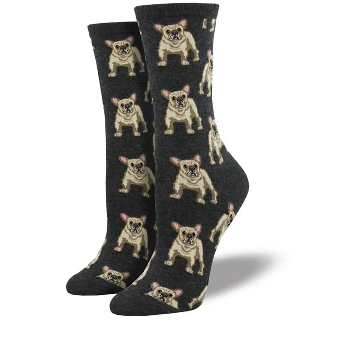 Fashion Designer 'Frenchie' Women's printed socks with classic style, you can enjoy the newest Items with fast delivery, 74% off.