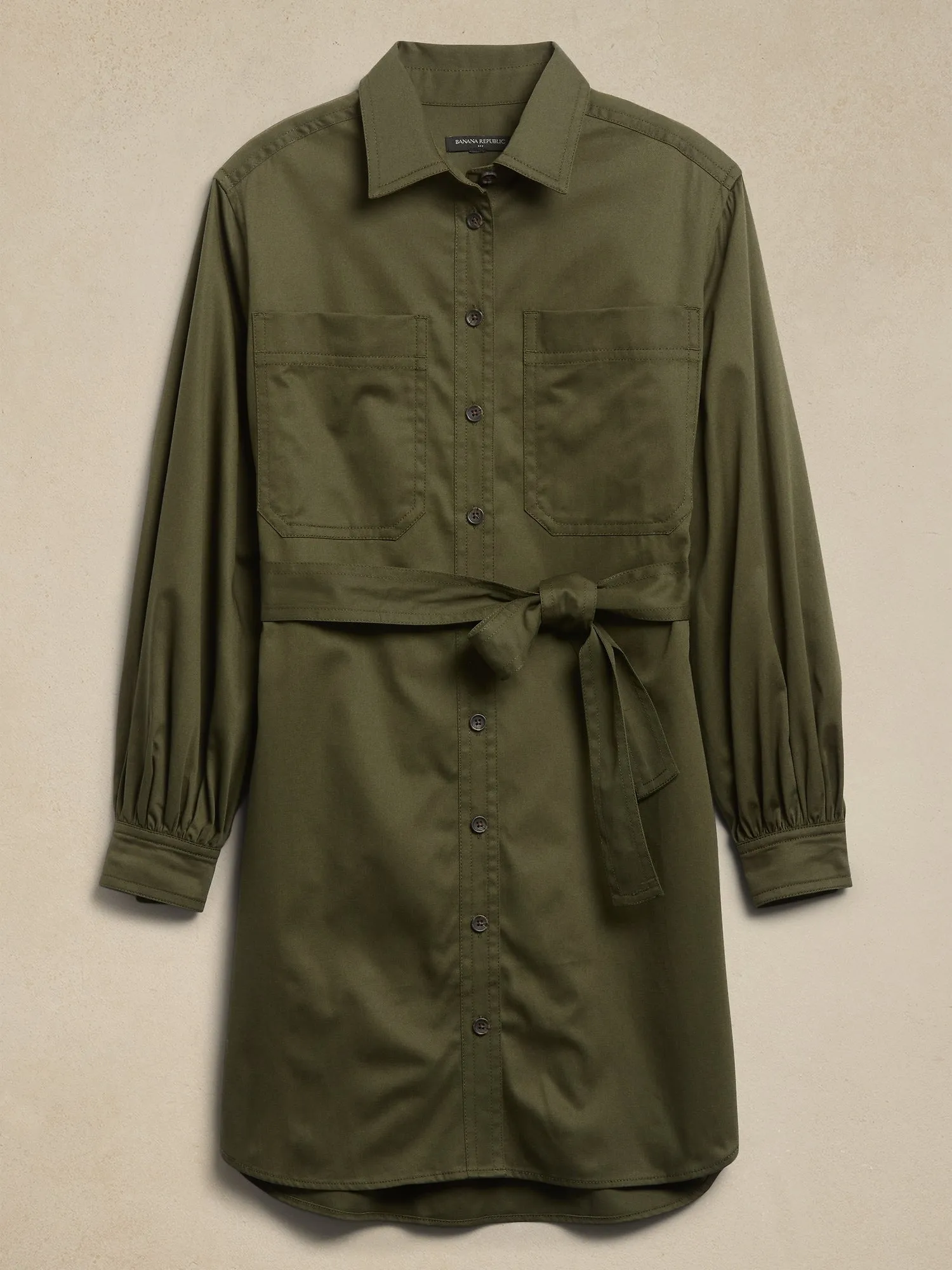 Twill Mini Shirtdress