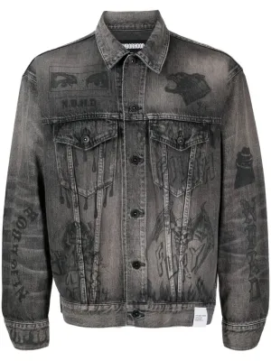 Type-3 Graphic-Print Denim Jacket winter jackets clearance