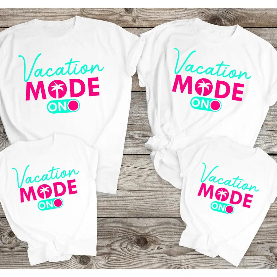 Vacation Mode- On Family Matching White T-Shirts maternity dresses promo