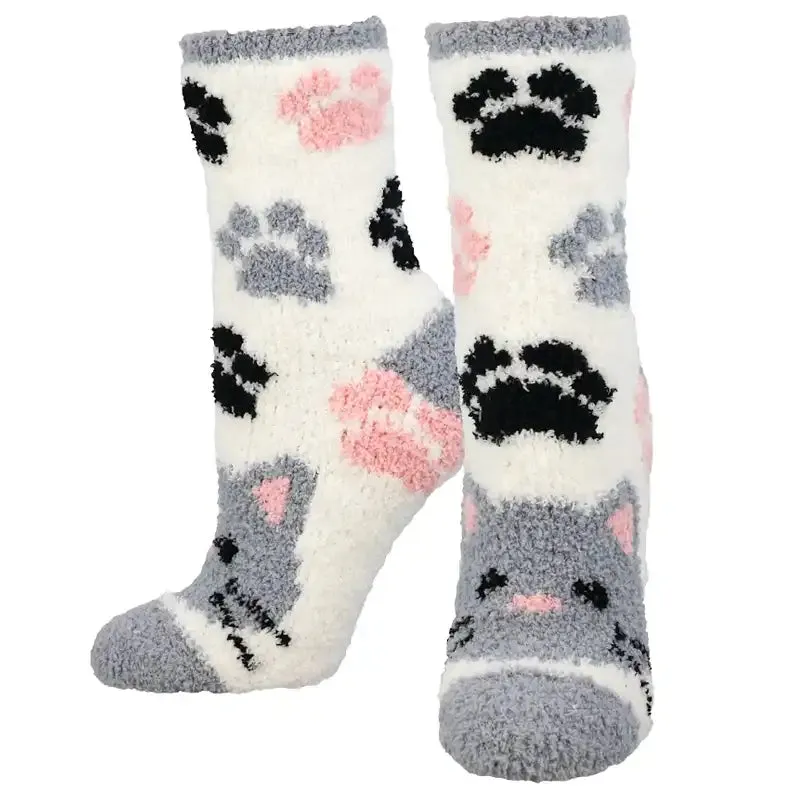 78% Discount 'Soft Kitty' Printed Plush Women's Socks , high quality and mor surprise are waiting for you now.