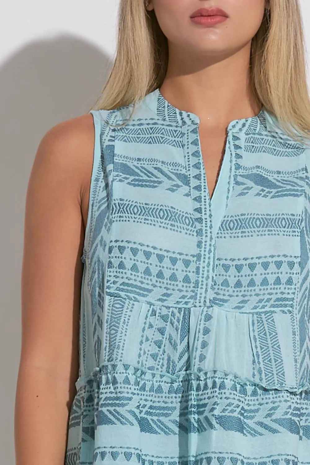 Venus Dress In Blue Two Tone