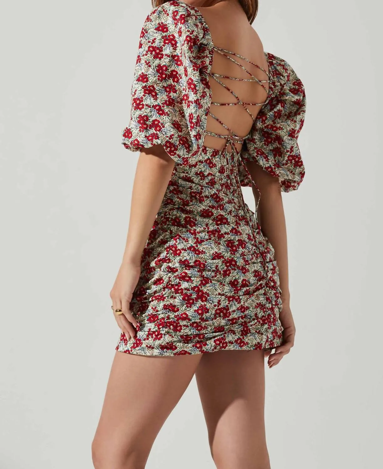 Verina Dress In Red Multi Floral