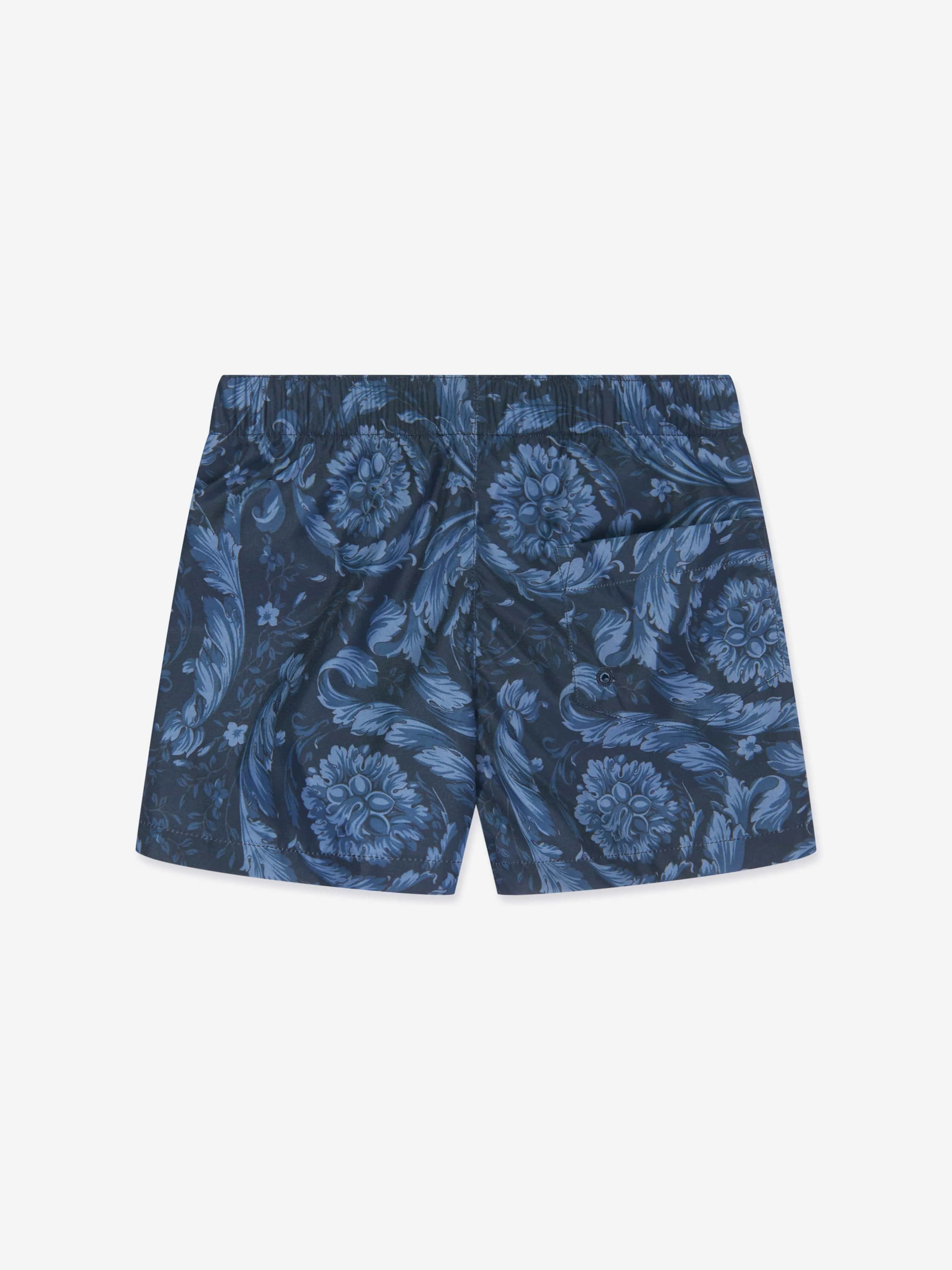 Versace Baby Boys Baroque Badeshorts in Marineblau