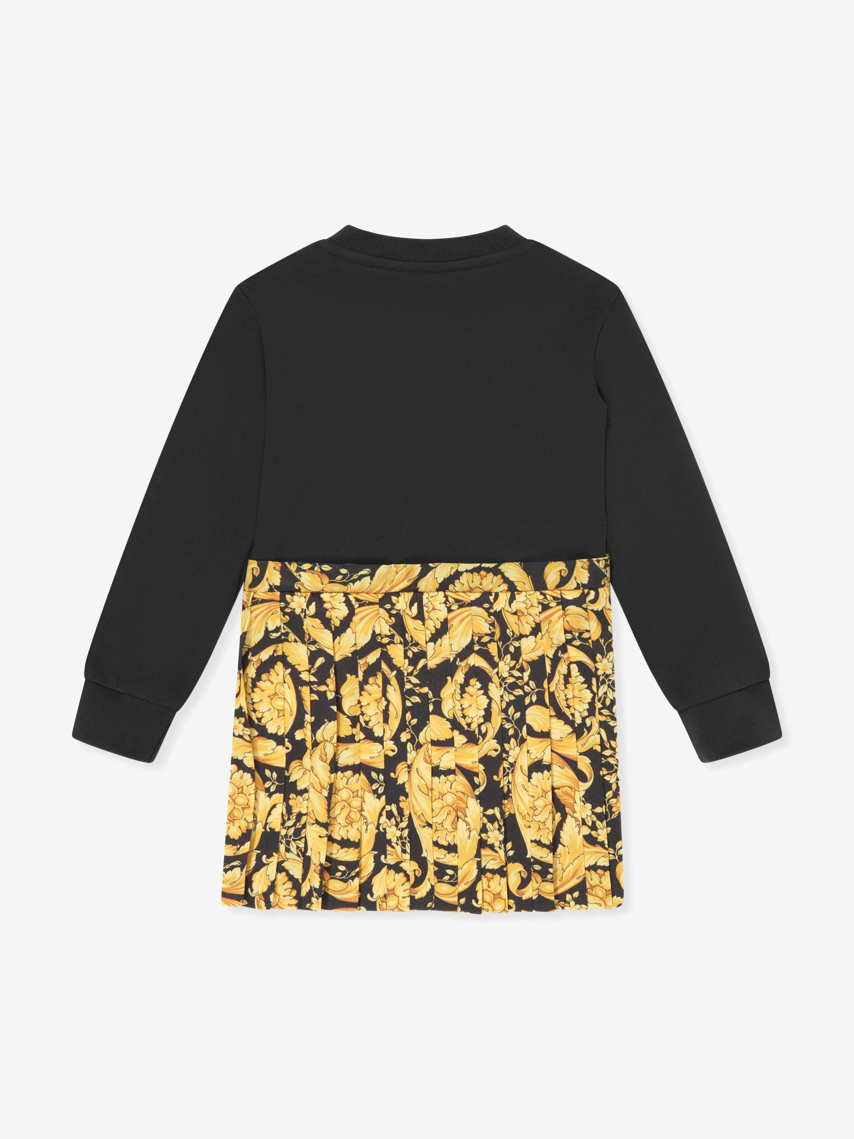 Versace Baby Girls Barocco Pulloverkleid in Schwarz