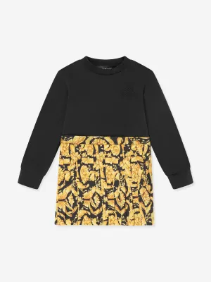 Versace Baby Girls Barocco Pulloverkleid in Schwarz