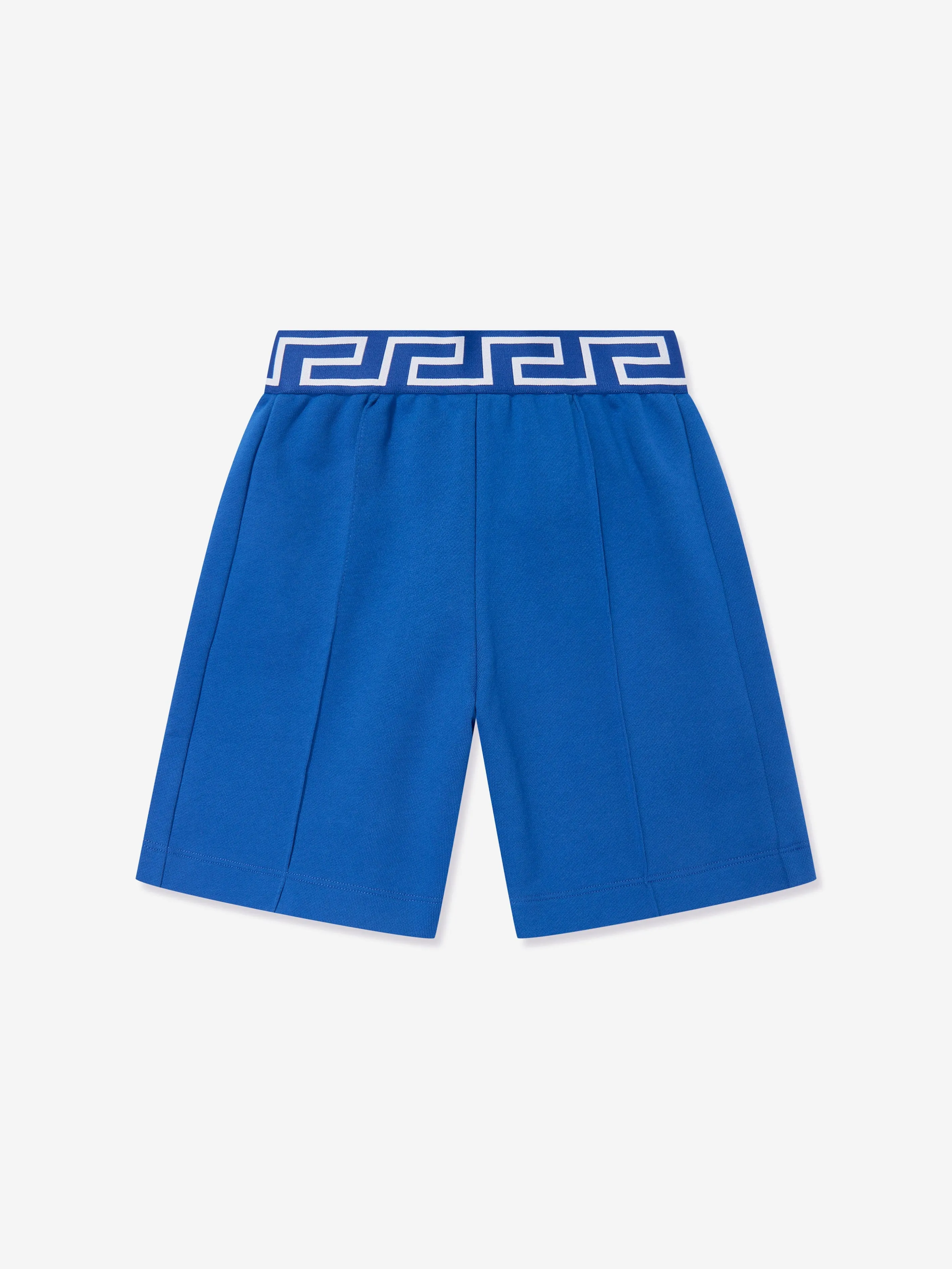 Versace Boys Bestickte Logo Shorts in Blau