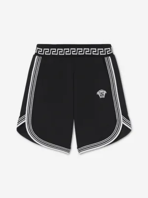 Versace Boys Medusa Logo Shorts in Schwarz