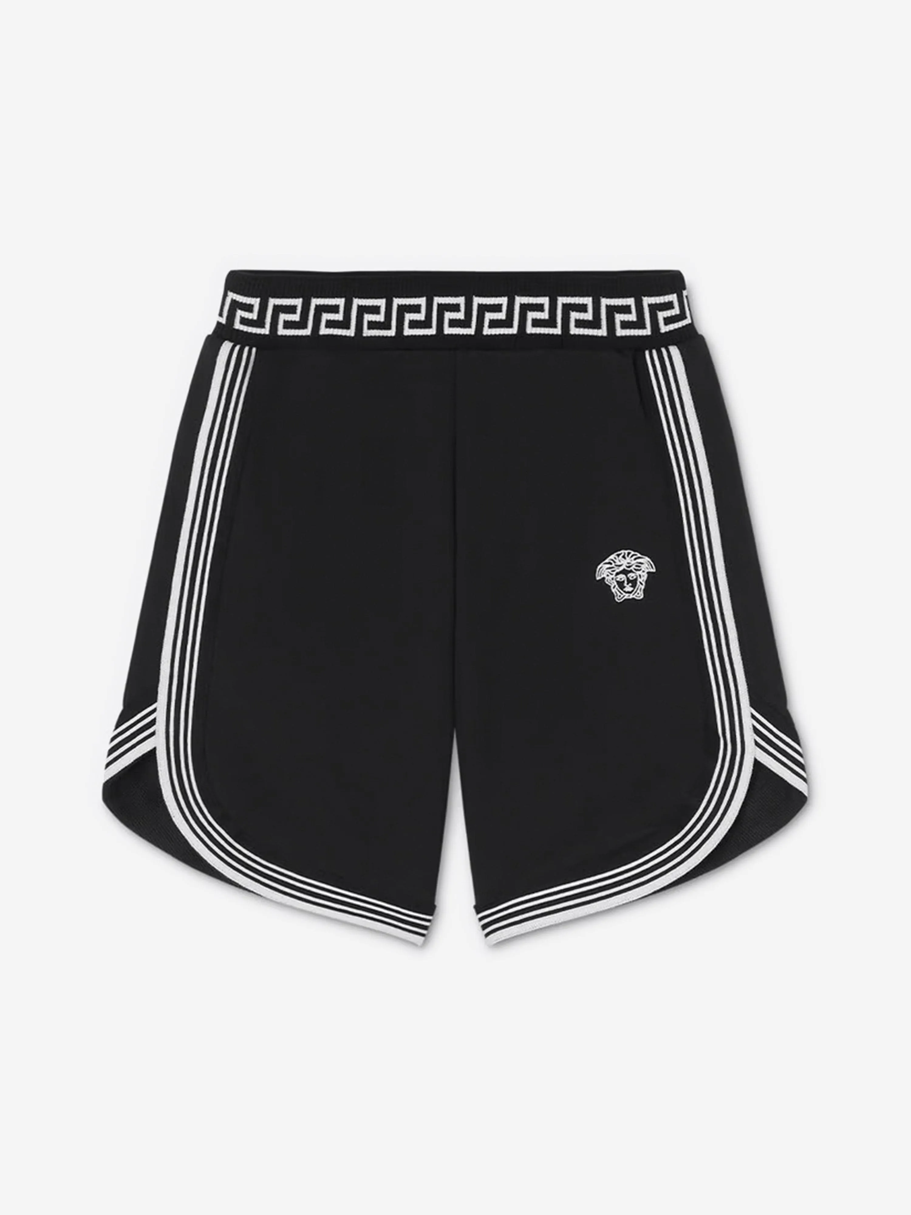 Versace Boys Medusa Logo Shorts in Schwarz