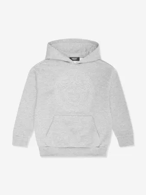 Versace Kids Medusa Logo Kapuzenpullover in Grau