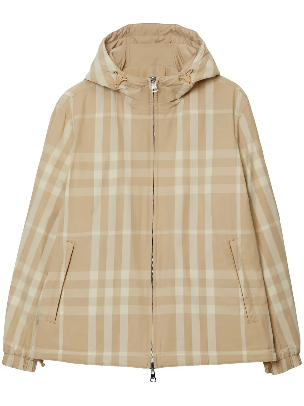 Vintage-Check Pattern Hooded Jacket winter jackets clearance