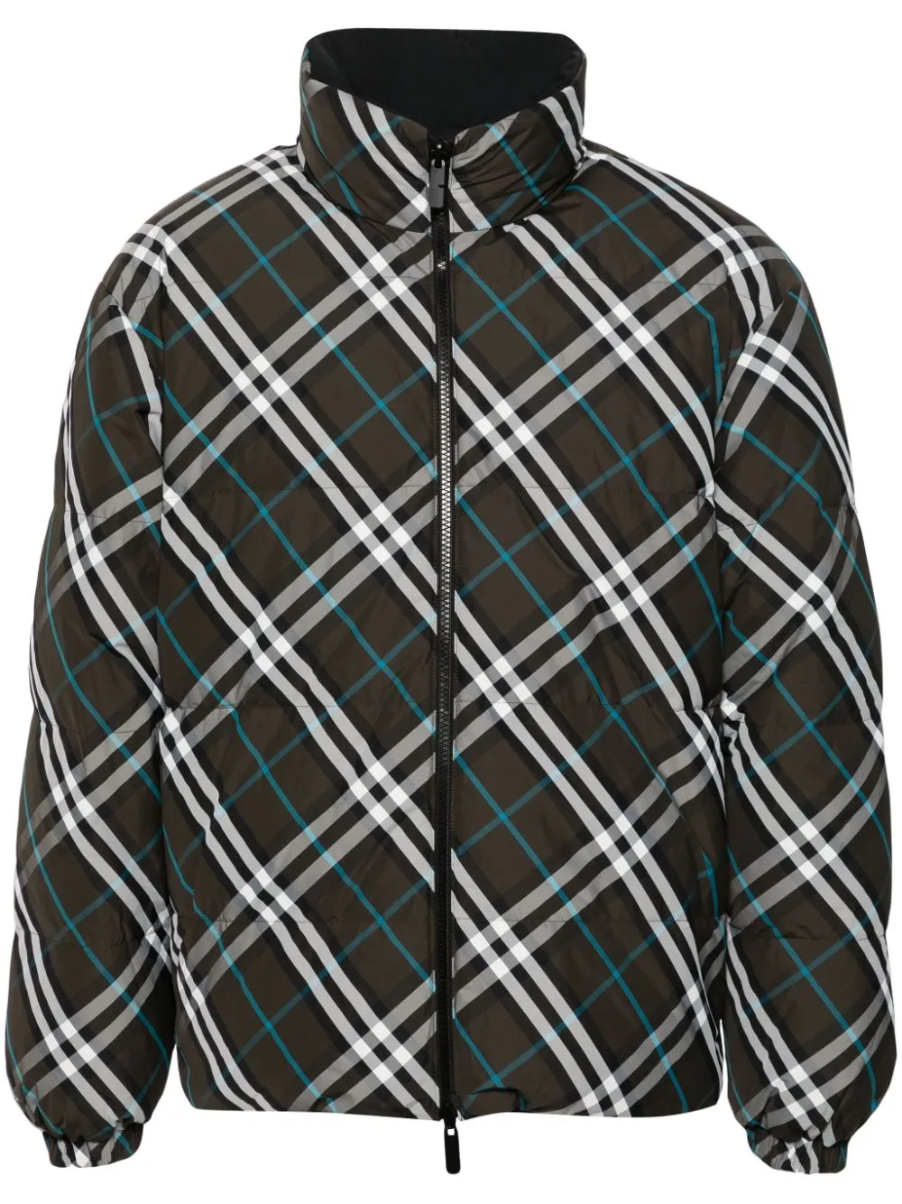 Vintage-Check Puffer Jacket winter jackets clearance