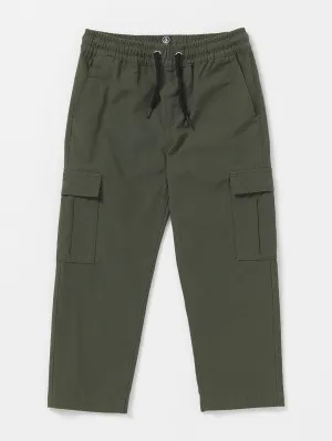 Volcom März Cargo Hose mit elastischem Bund für Jungen (Alter 2-7) in Squadron Grün von Volcom