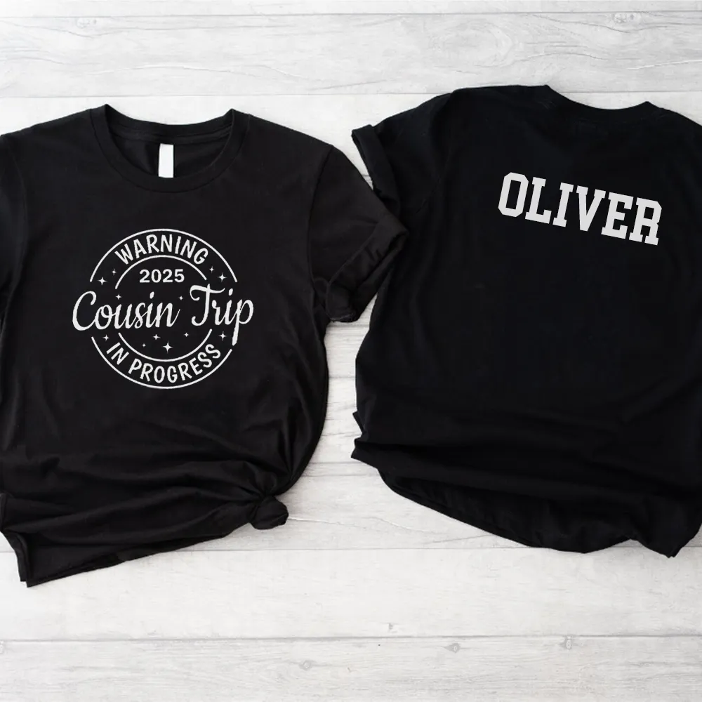 Warning Cousins Trip 2025 Personalised T-Shirt
