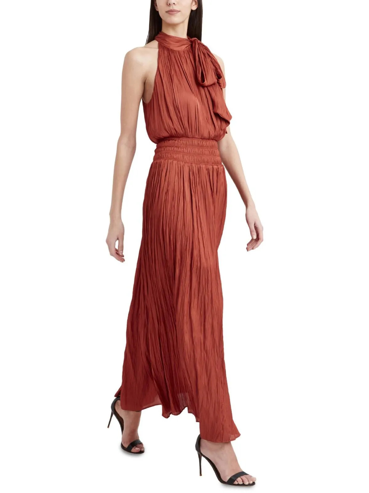 Womens Boho Maxi Halter Dress