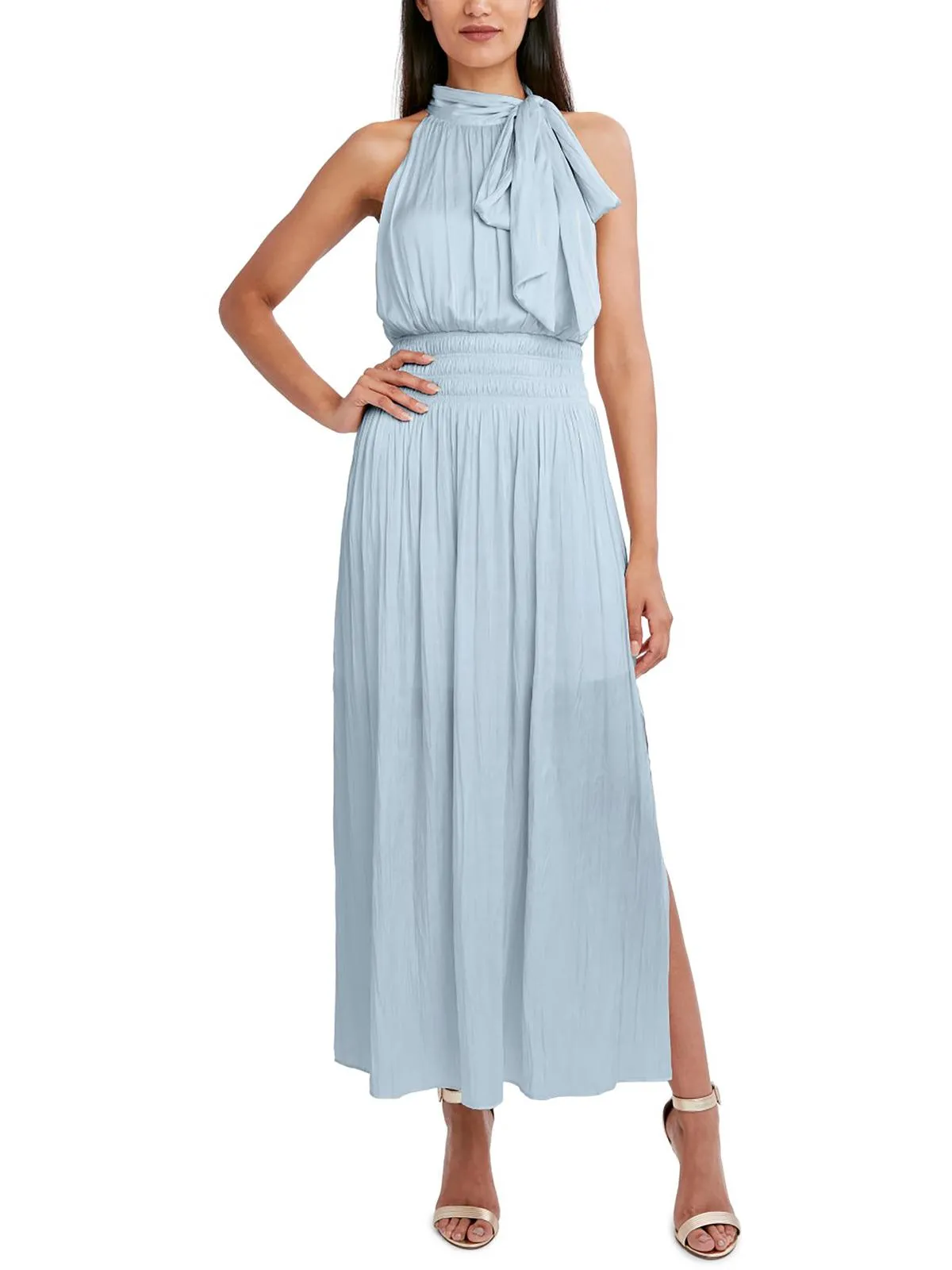 Womens Boho Maxi Halter Dress