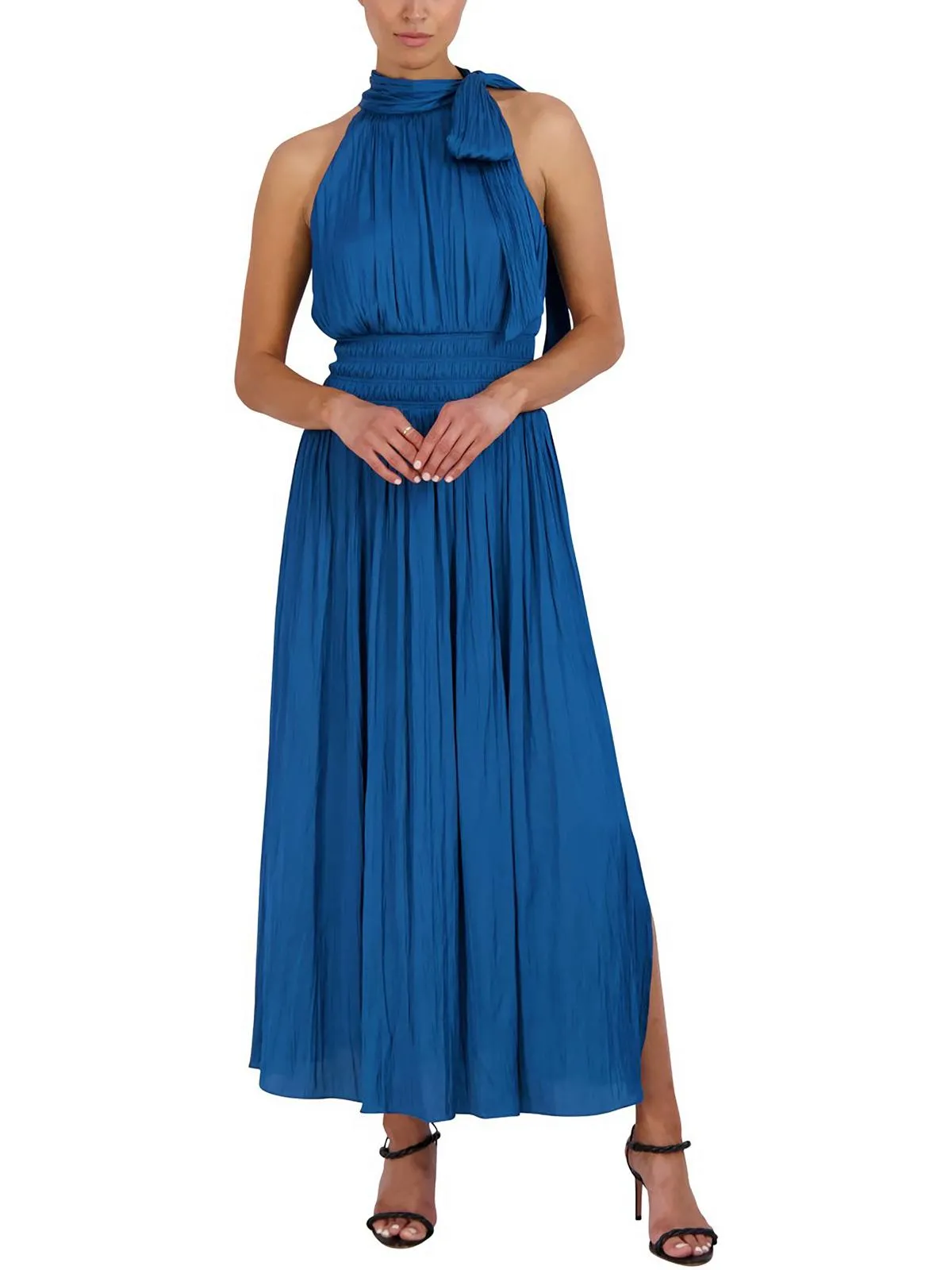 Womens Boho Maxi Halter Dress