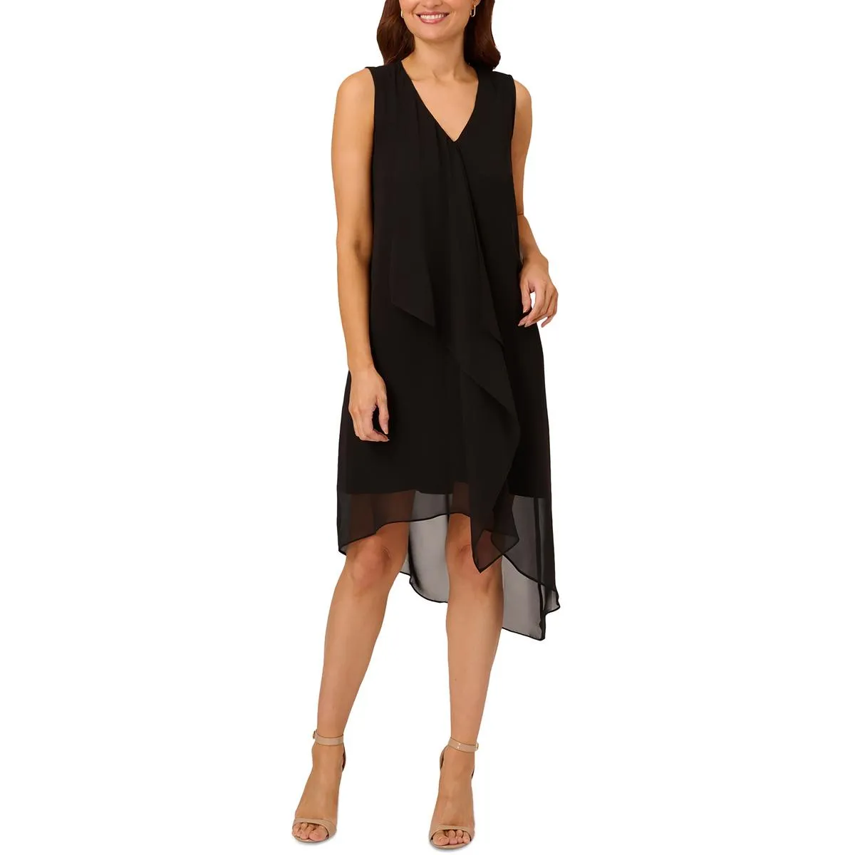 Womens Chiffon Asymmetric Cocktail And Party Dress