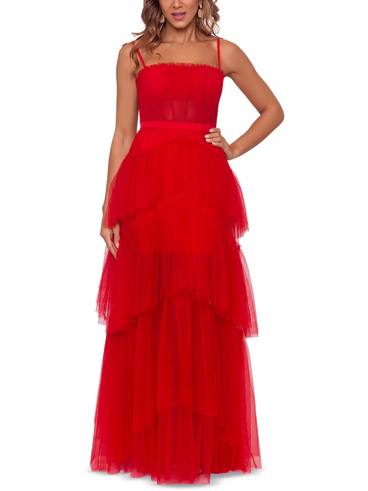 Womens Corset Long Evening Dress