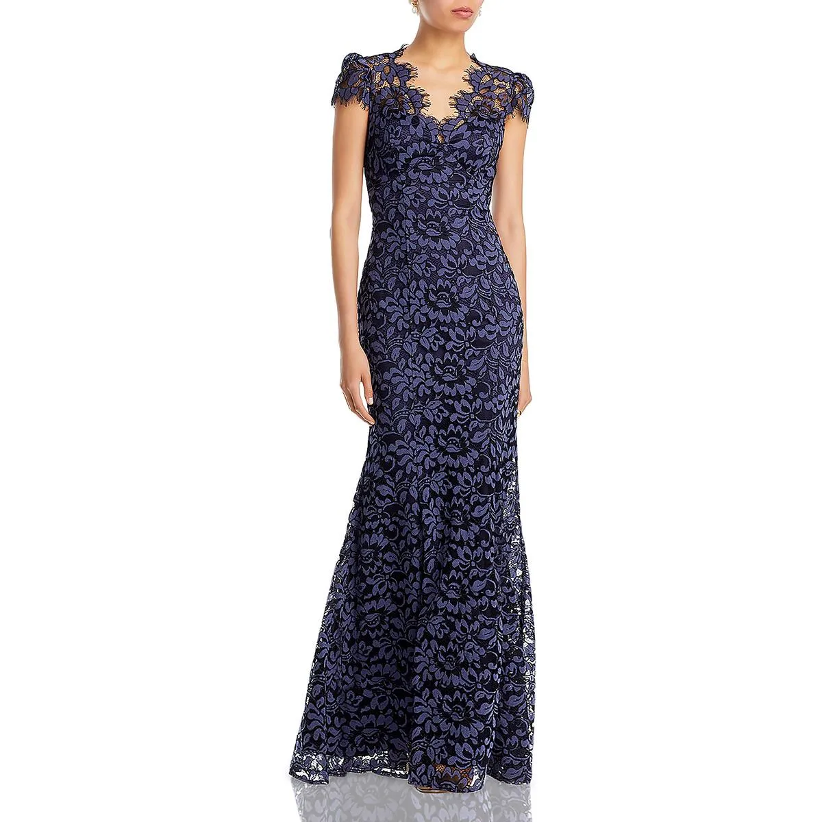 Womens Cotton Lace Evening Dress