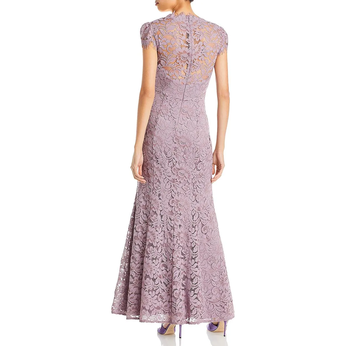 Womens Cotton Lace Evening Dress