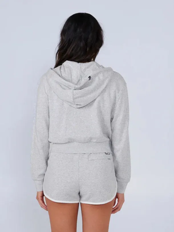 Damen Cruisin Crop Zip-Up Hoodie - Schwarz