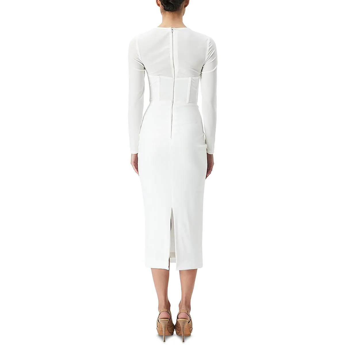 Womens Cut-Out Sheer Cocktail And Party Dress