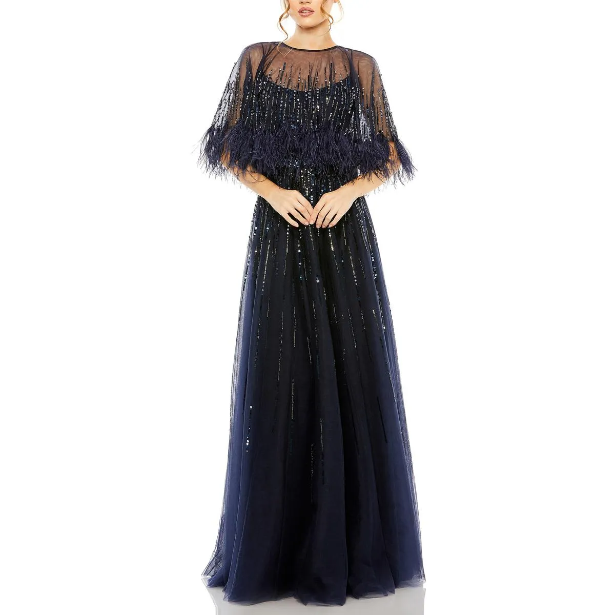 Womens Embellished Formal Evening Dress