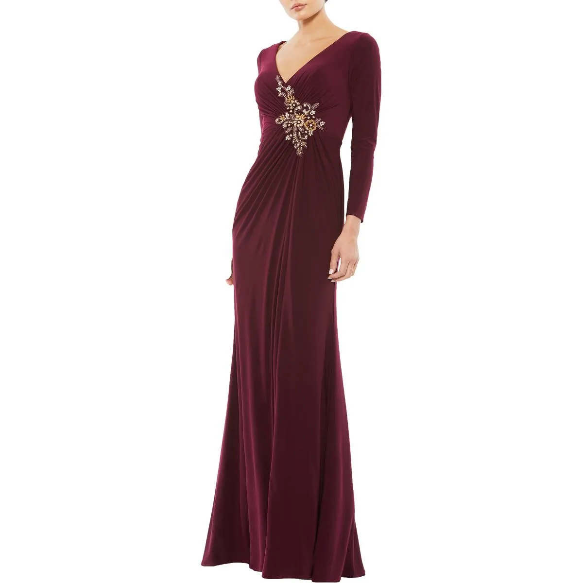 Womens Embellished Formal Evening Dress