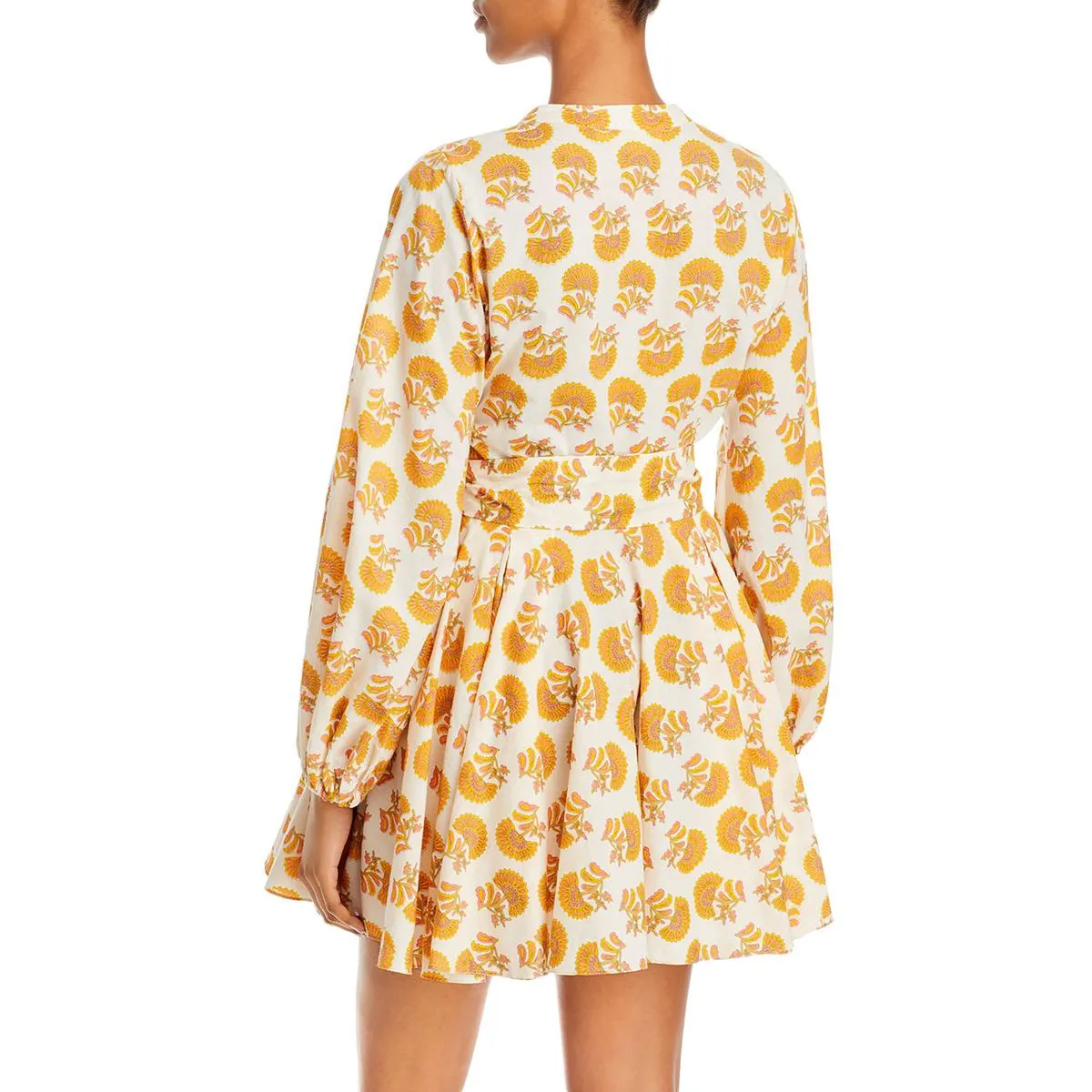 Womens Floral Print Mini Fit & Flare Dress
