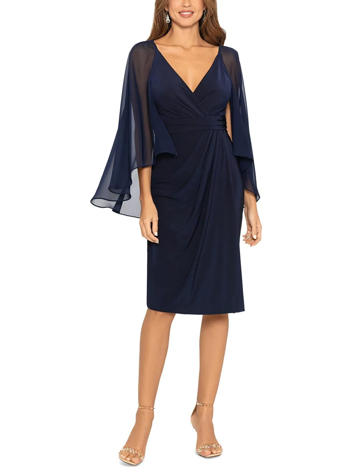 Womens Formal Midi Sheath Dress