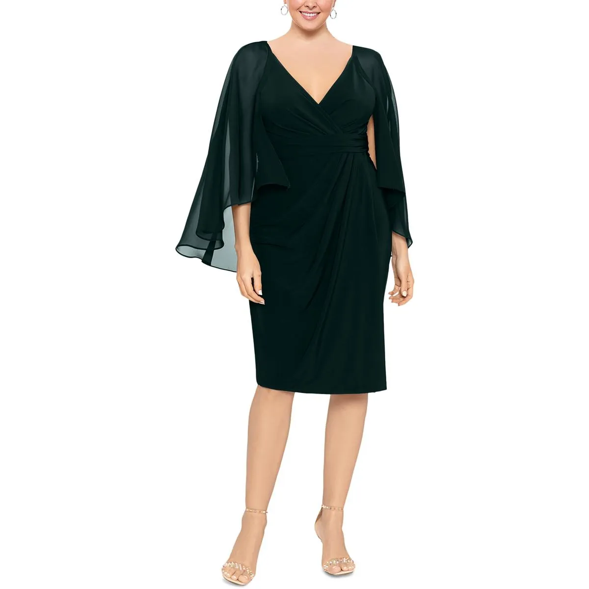 Womens Formal Midi Sheath Dress