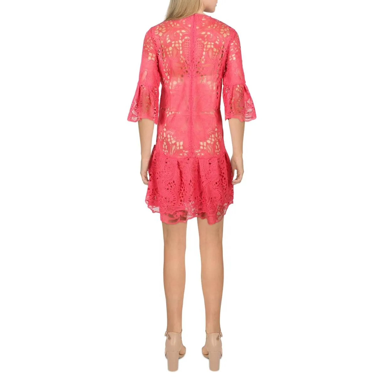 Womens Lace Calf Midi Dress