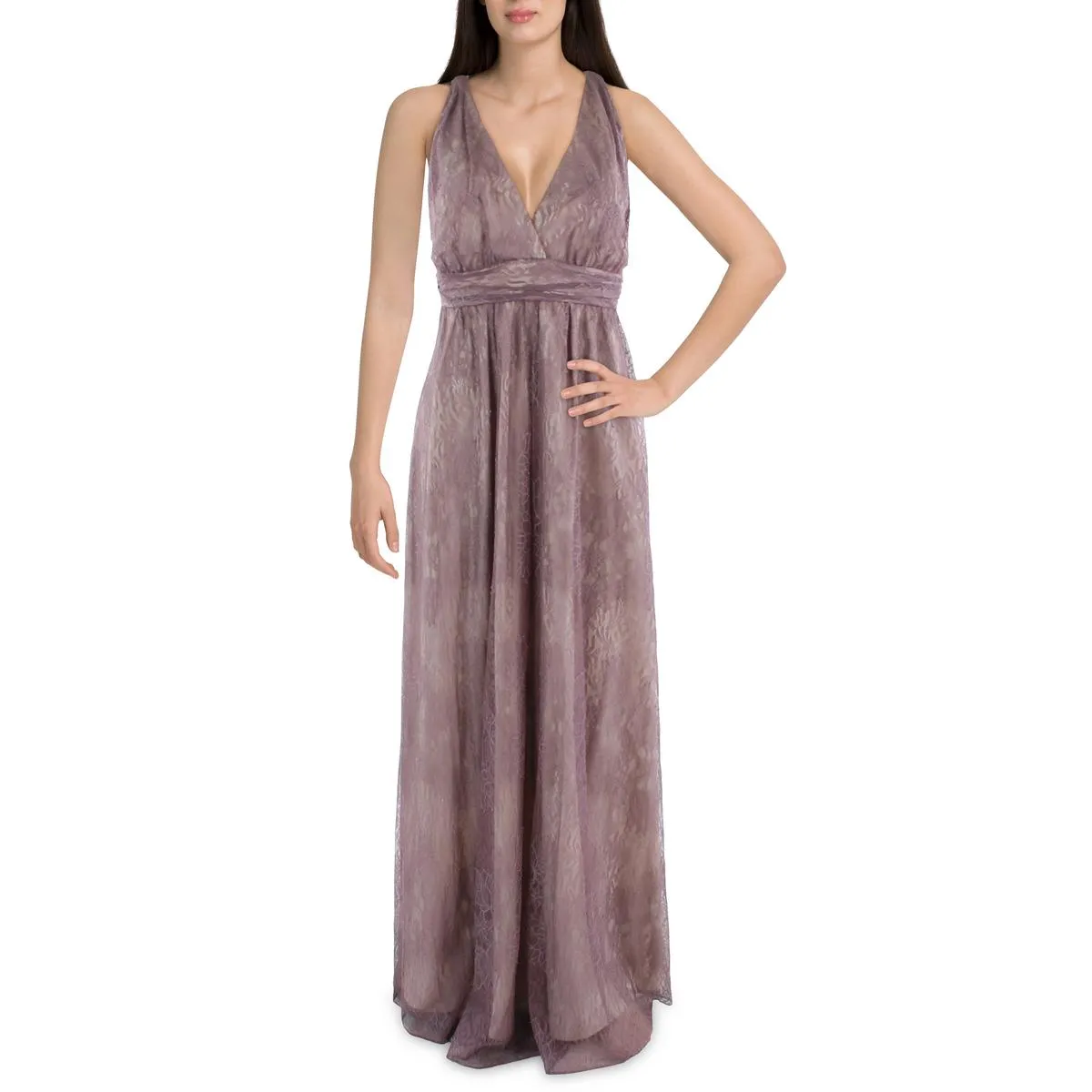 Womens Lace Long Evening Dress