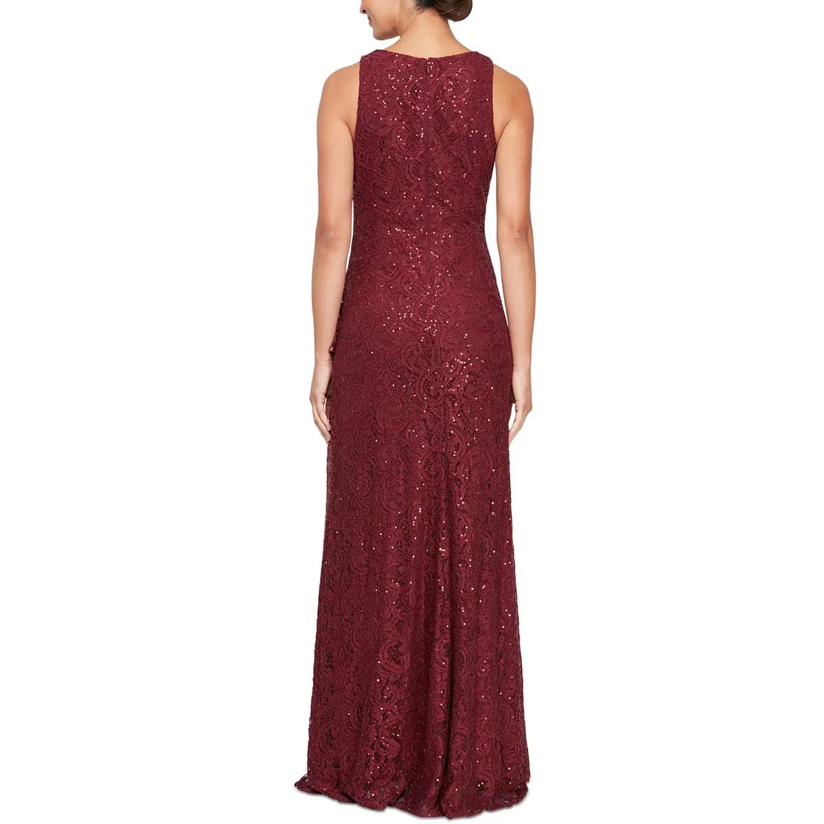 Womens Lace Sleeveless Evening Dress