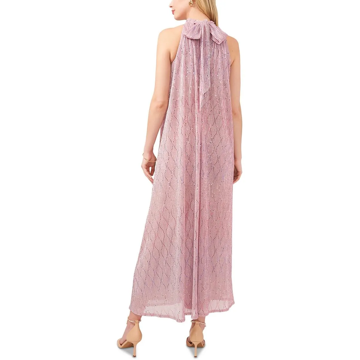 Womens Metallic Maxi Dress