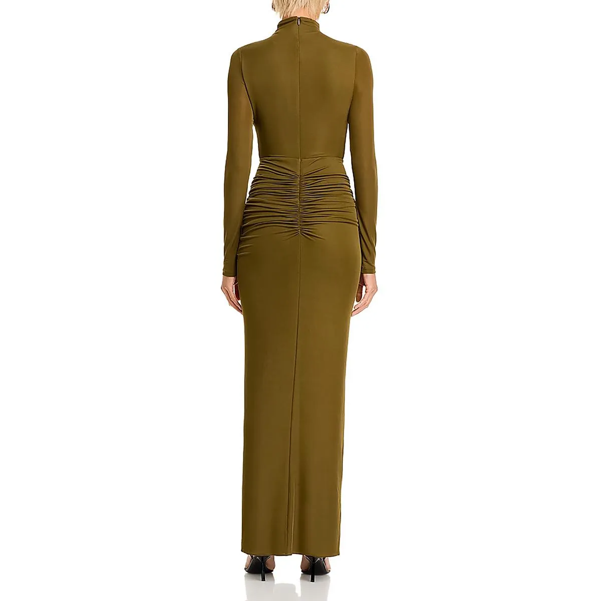 Womens Mock Neck Formal Evening Dress