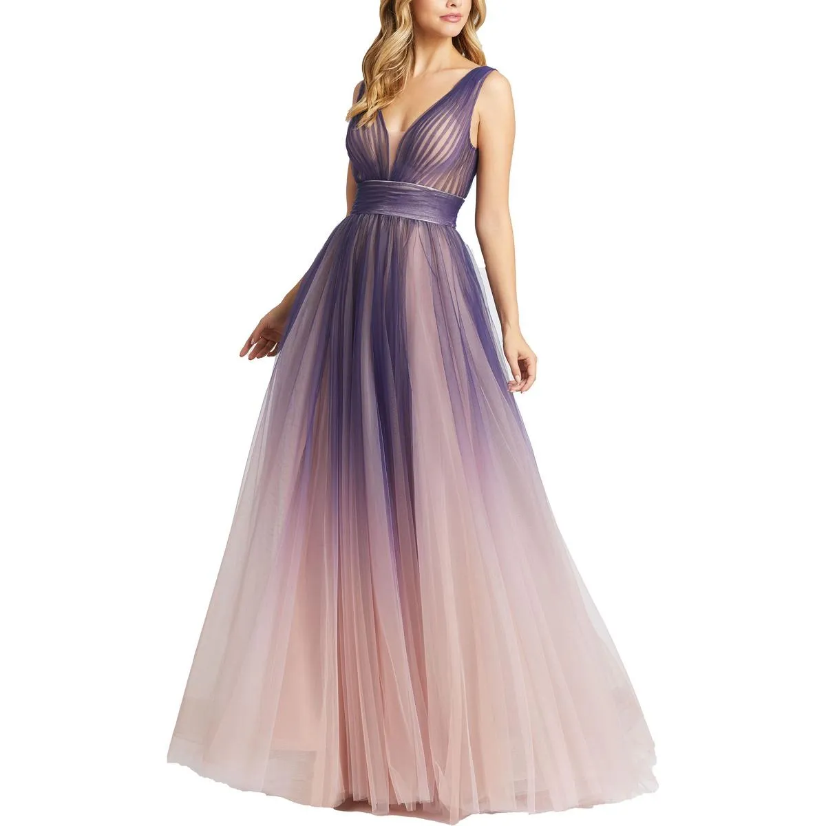 Womens Ombre Formal Evening Dress