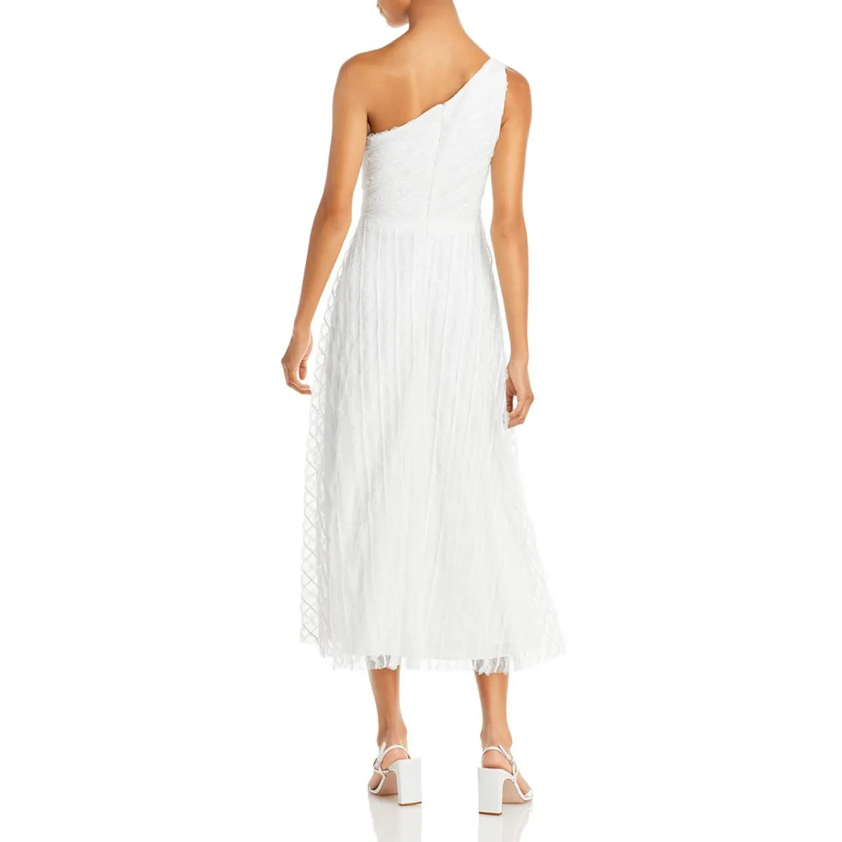 Womens One Shoulder Calf Midi Dress