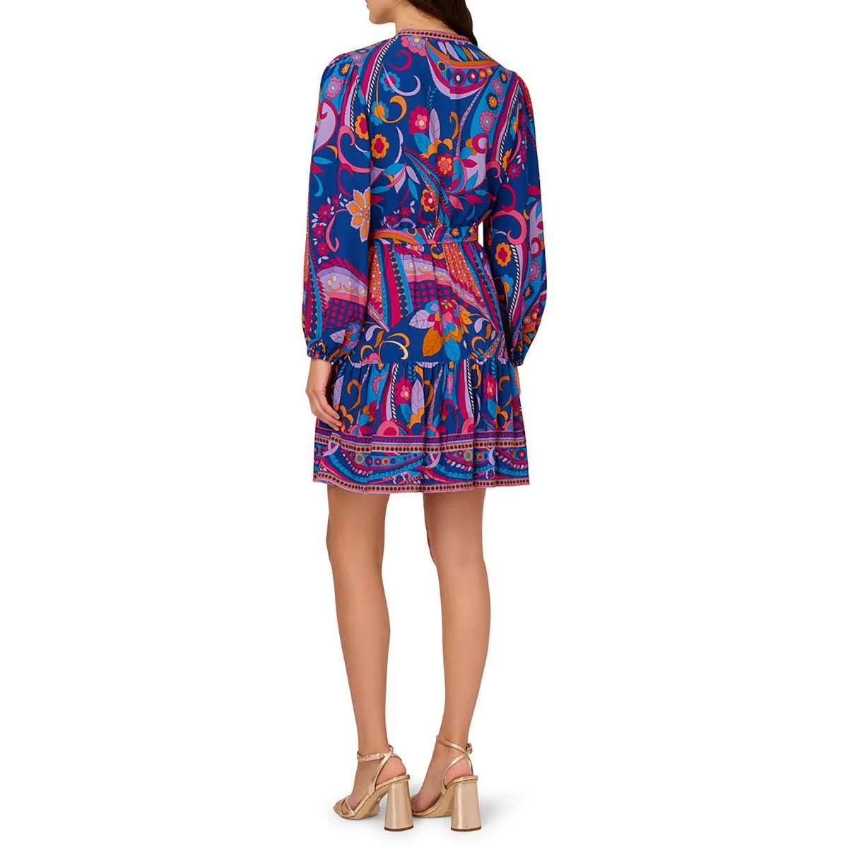 Womens Printed Viscose Shift Dress
