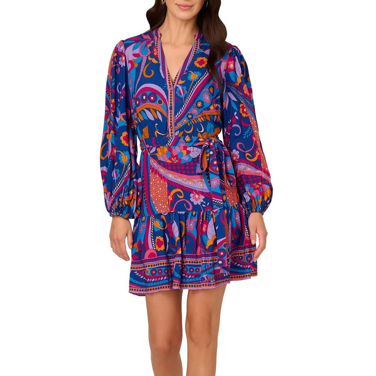 Womens Printed Viscose Shift Dress