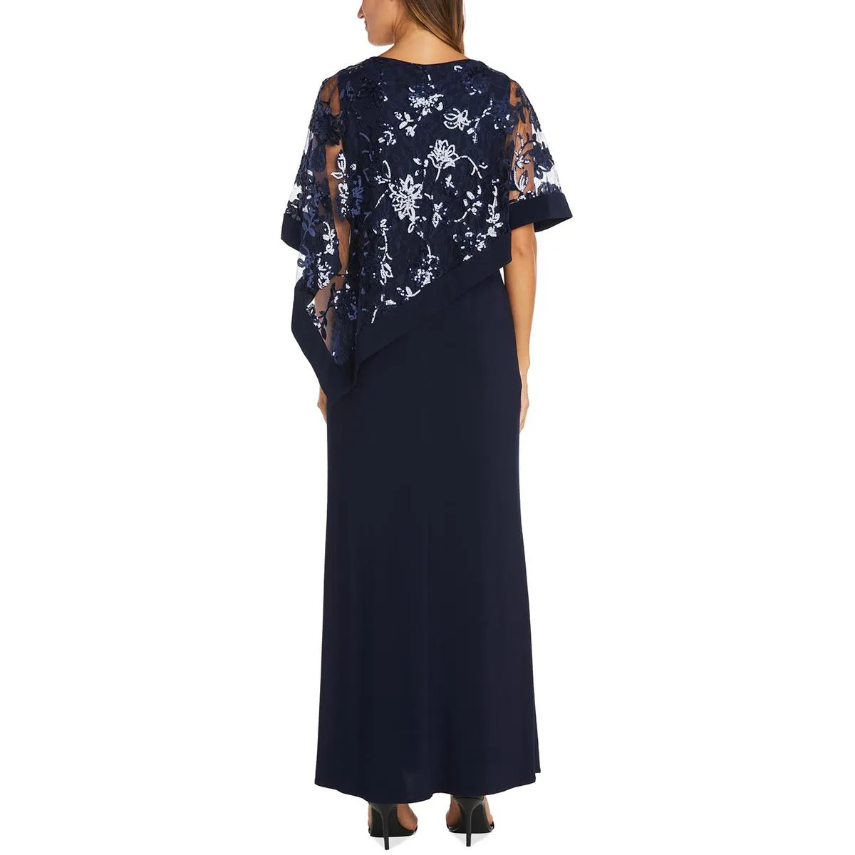 Womens Sequined Long Evening Dress