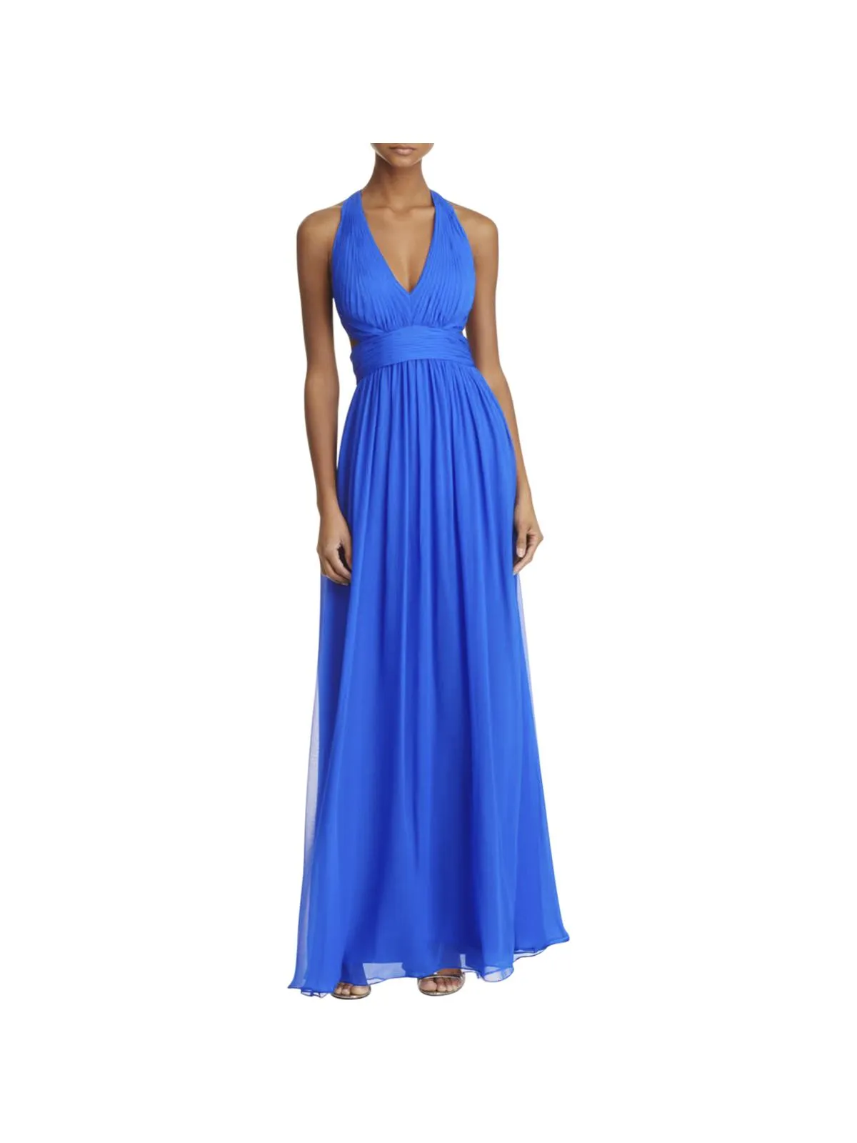 Womens Silk Cut-Out Formal Dress