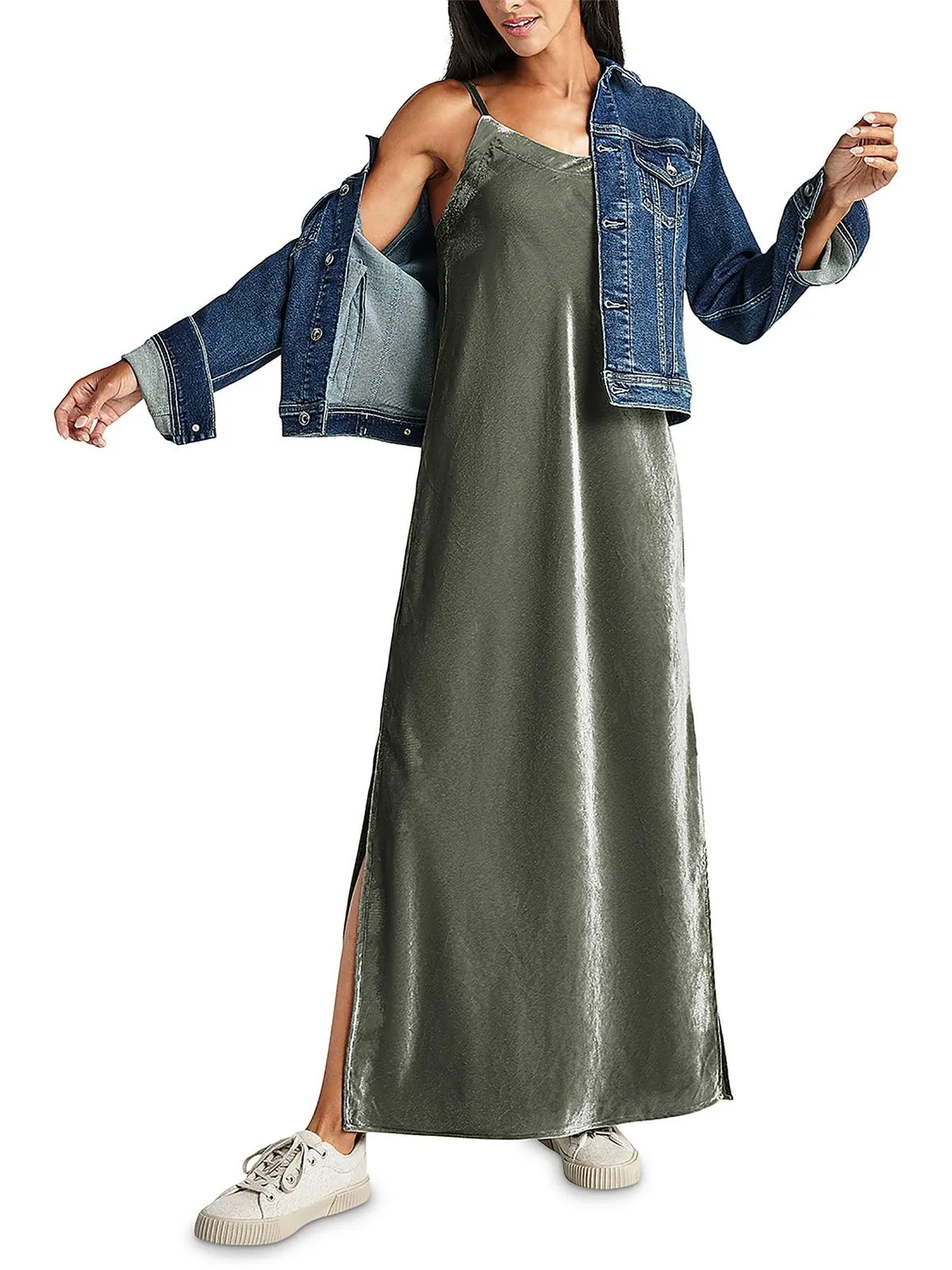Womens Slit Long Maxi Dress