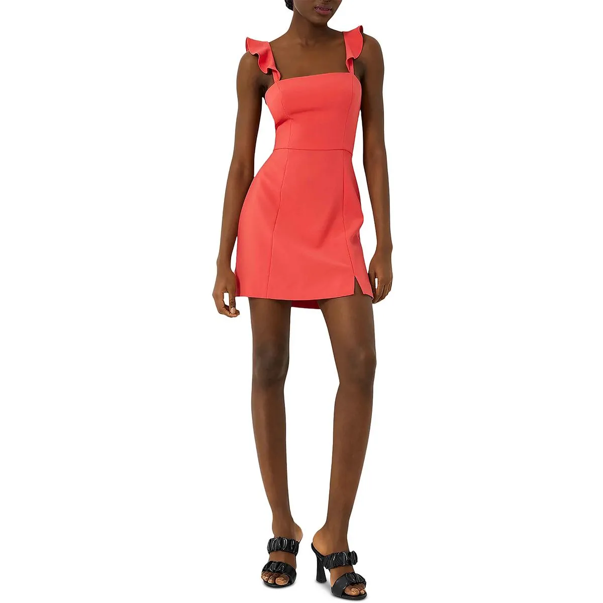 Womens Square Neck Short Mini Dress
