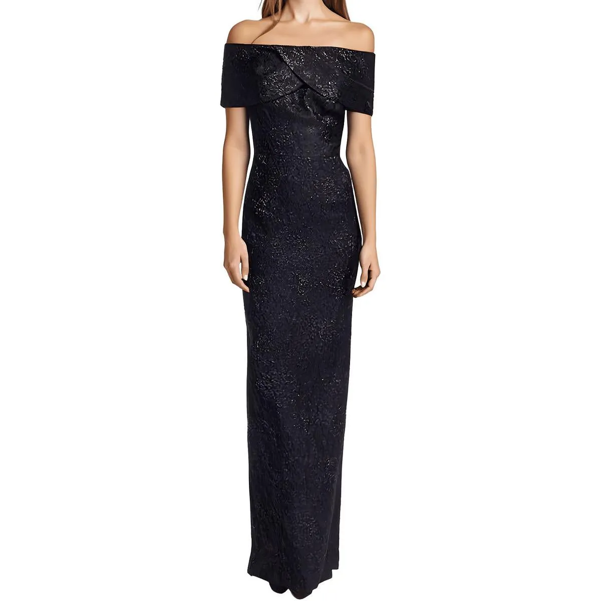 Womens Textured Polyester Evening Dress