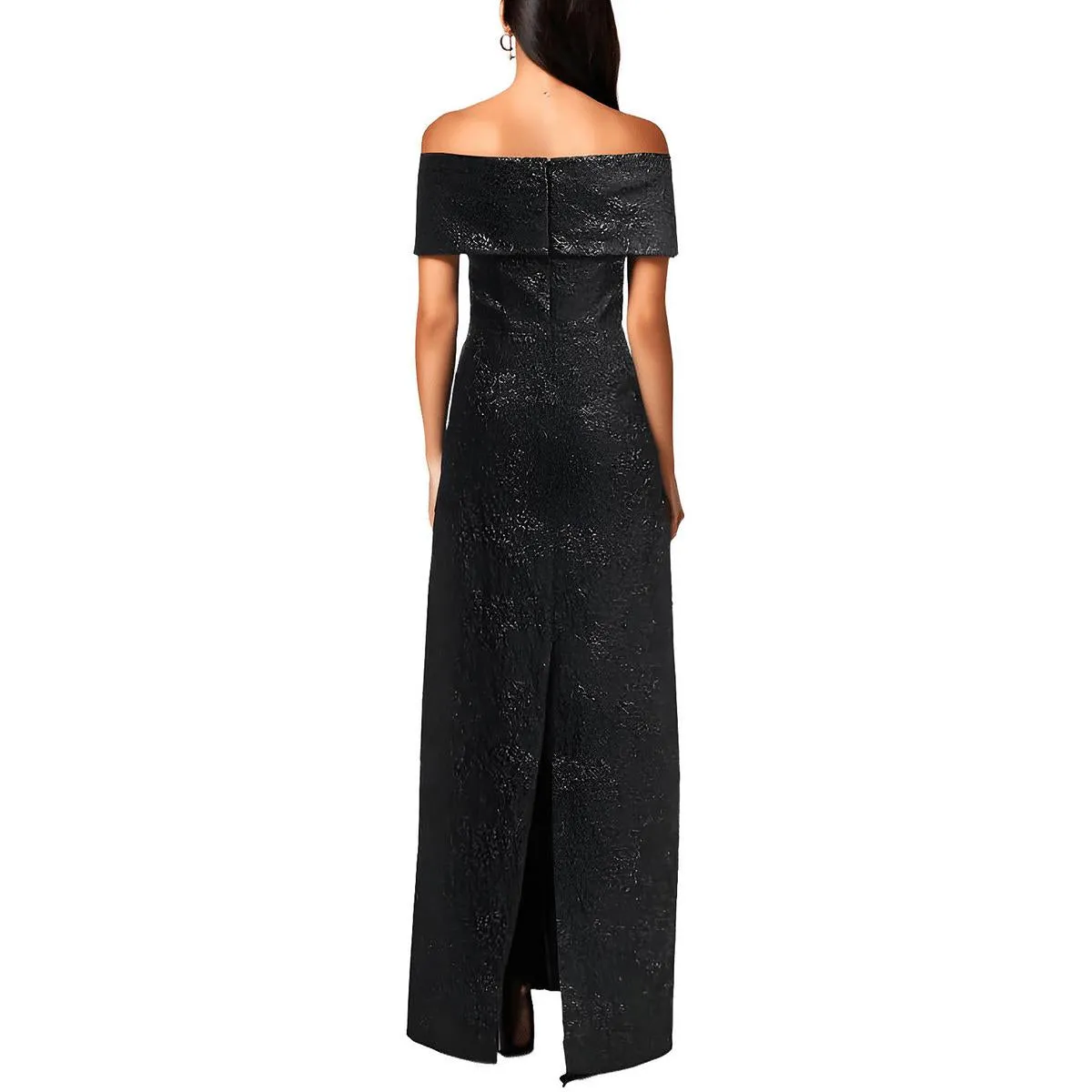 Womens Textured Polyester Evening Dress