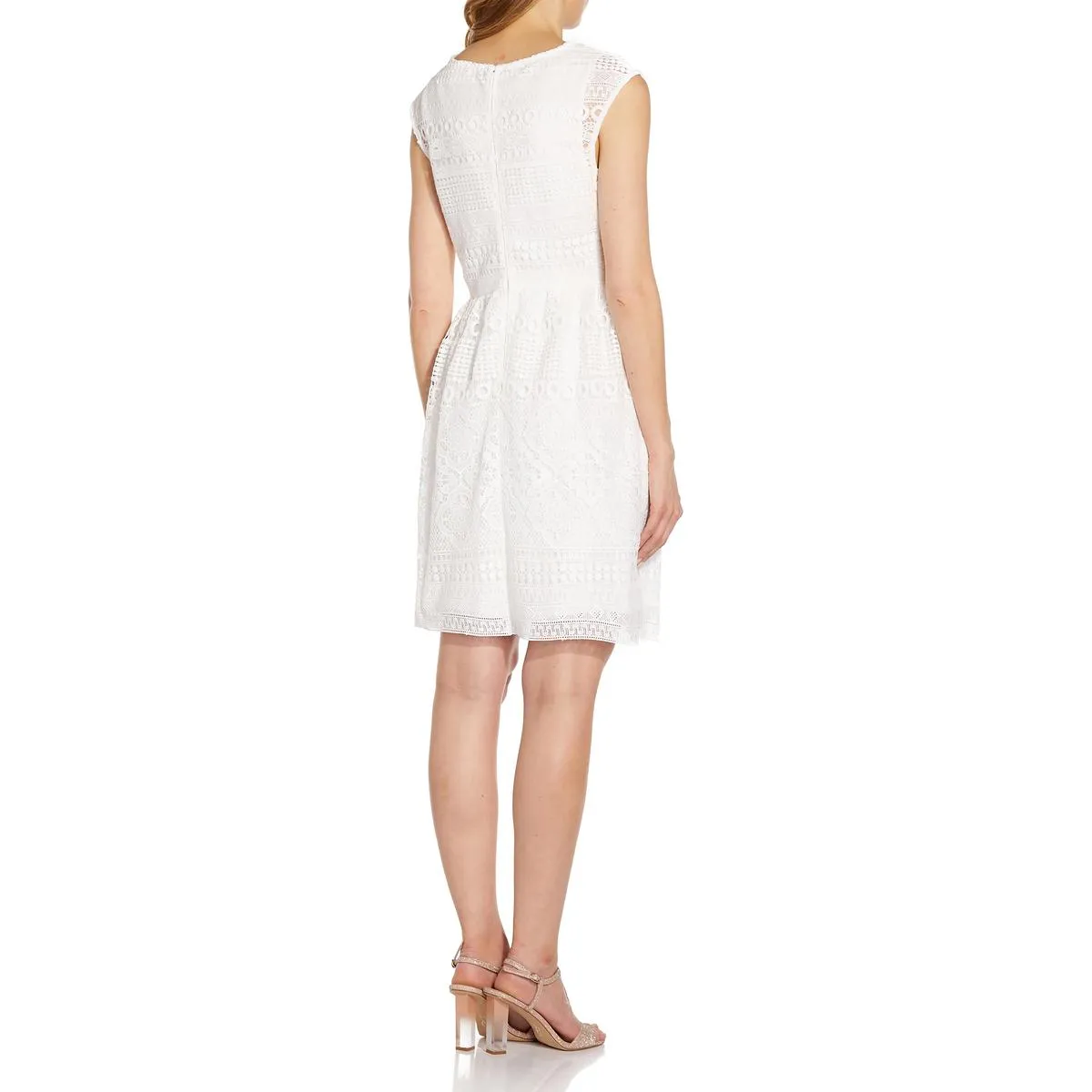 Womens V-Neck Knee-Length Sheath Dress