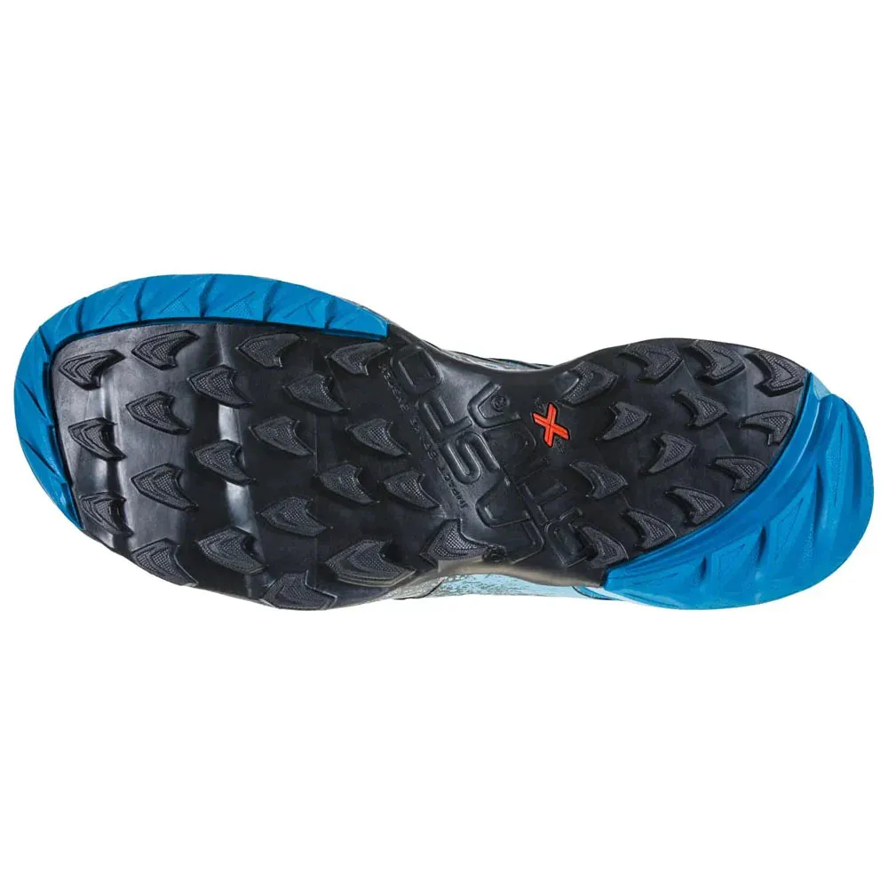 Shop For Luxury La Sportiva Akasha Womens Trail Running Shoe - Carbon/Pacific - Clearance now, 100% original guarantee!