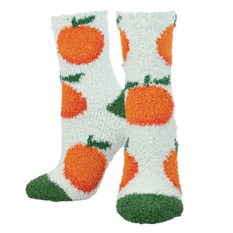 2025 Discount Sale World-wide Authentic 'Orange' Printed Plush Women's Socks Official Website with 74% off, welcome to select our authentic online store.